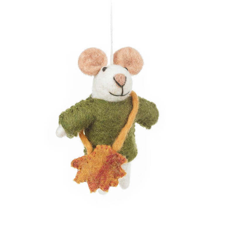 Felt So Good George the Mouse Autumn Woodland Hanging Decoration